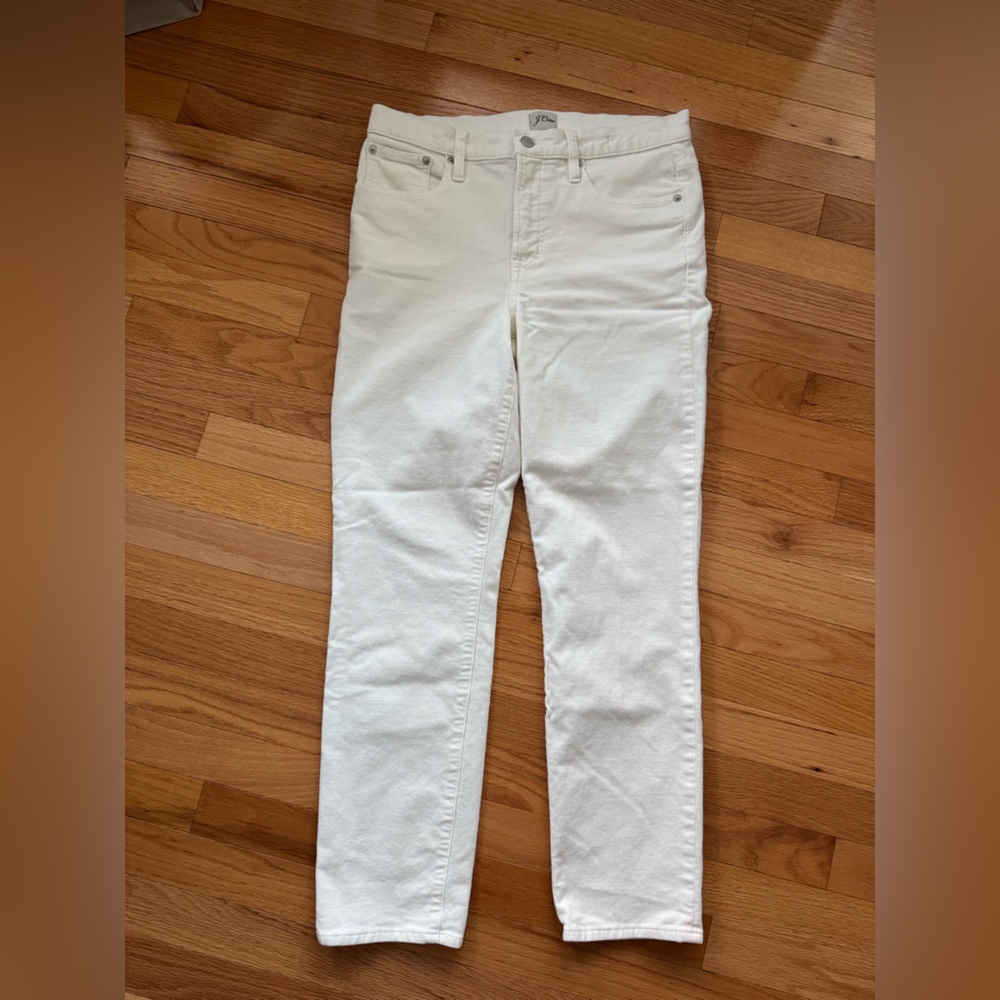 J Crew Corduroy Off White Straight Leg Pants 29 Preppy Classic 90’s dressing Y2K